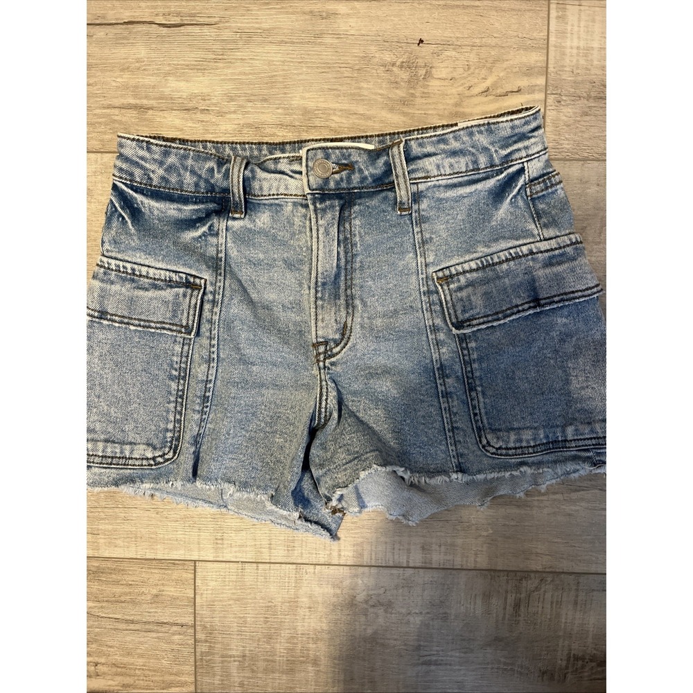 Vervet Small Distressed‎ Denim Jean Shorts Cut Off Concert Casual High Rise